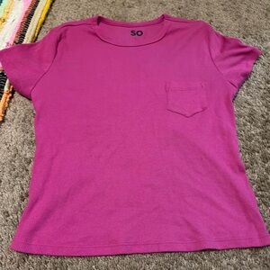 SO Women's Vibrant Pink Short Sleeve Tee